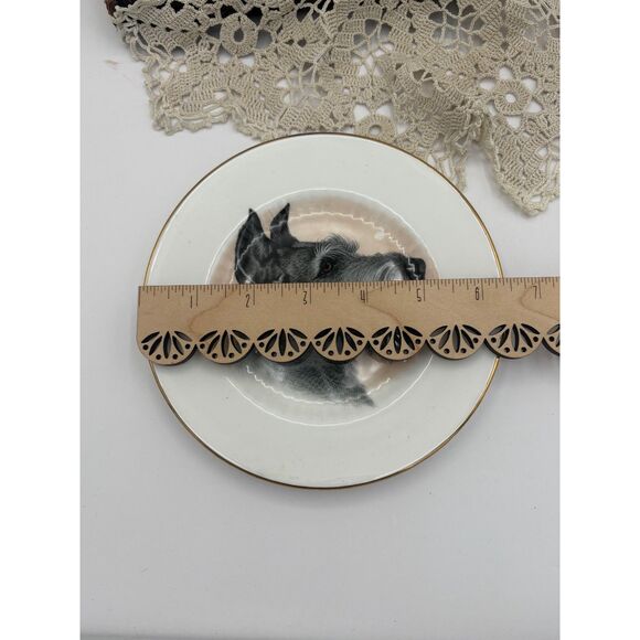 Vintage Duchess Bone China England Gray Schnauzer Decorative Plate - Picture 4 of 5